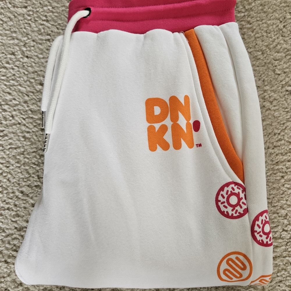 Dunkin White and Pink Joggers